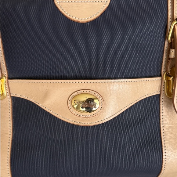 Christian Dior navy blue and Tan Travel Bag - Picture 3 of 12